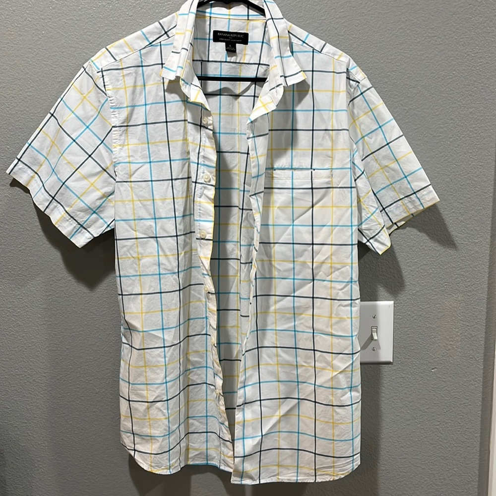 Mens Banana Republic Button Up Short Sleeve